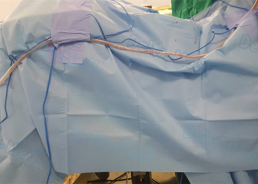 Spine Surgery Disposable Surgical Drapes With Liquid Collection Pouch And Insice Film