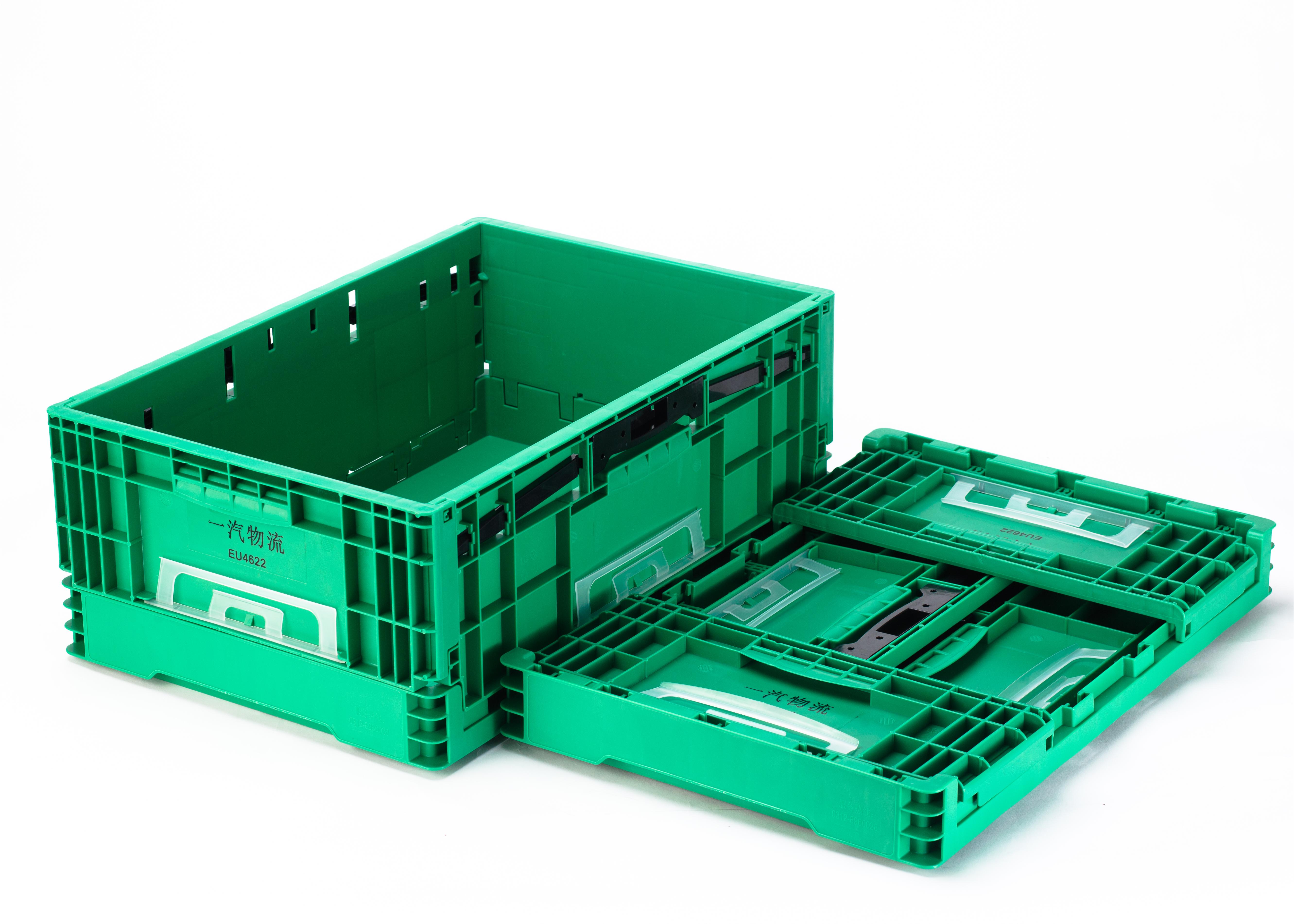 Industrial Tool Storage Box Foldable Stackable Plastic EU Crate with Customized Logo