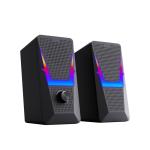 Knob Control Gaming 2.0 PC Speakers DC5V Frequency 60Hz-20KHz
