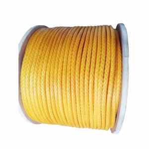 Wholesale Yellow 10mm X 500m UHMWPE Fiber Rope 12 Strand Excellent Shock Absorbing from china suppliers