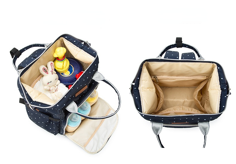 Factory Hot Sell Diaper Bag Large Capacity Mommy Maternity Nappy Backpack with USB Stroller Hooks for Baby Car