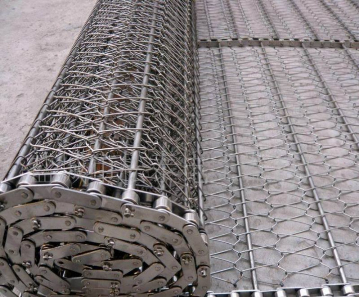 Professional Metal Conveyor Belts , Curved Steel Belt Conveyor Acid Resistant