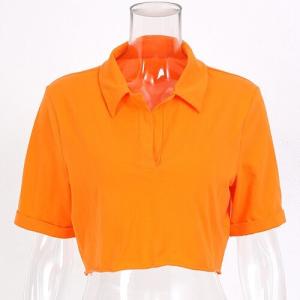 Wholesale OEM maufactory European and American style polyester v-neck women's new basic foundation looseT -shirt from china suppliers