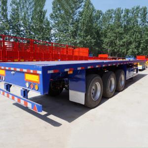 Wholesale Tri Axle Flat Bed Semi Trailer for Sale in Mozambique from china suppliers