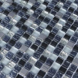 Wholesale 300x300mm bathroom glass stone mosaic tile,mosaic wall tiles,blue color from china suppliers