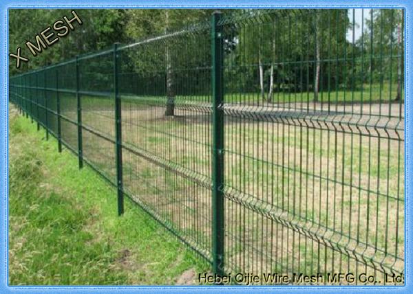 Quality Triangle Bending PVC Coated Steel Curved Metal Fence For Area Protection for sale