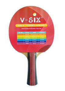 Wholesale Color Handle Paddles Linden wood, White Sponge Reverse Rubber Table Tennis Racket from china suppliers