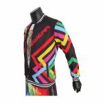 Rib Bottom Mens Running Jacket / Polyester Sport Coat Long Sleeve