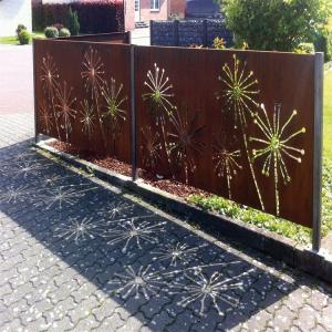 Wholesale Carved Decorative Corten Steel Garden Screens Panels OEM ODM Service from china suppliers