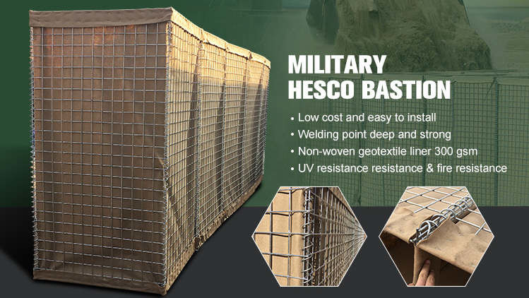 2x1x1mesh Gabion High Security Collapsible Military Barriers Container Walls For Bunkers