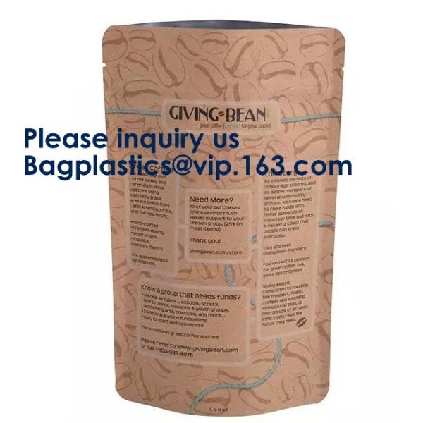 Oxo-Degradable stand up pouches Coffee Bags Stand Up Pouch With Valve Side Gusset Bag with Valve Flat Bottom Pouch with