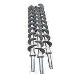 Custom Auger Stainless Steel Machinery Feedscrew Barrel Worm Harden Steel Feed