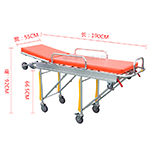 Aluminum Alloy Emergency Hospital Bed Blue Emergency Stretcher Bed