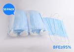 Dust Proof 3 Ply Disposable Non Woven Face Mask Antibacterial Hospital Mouth