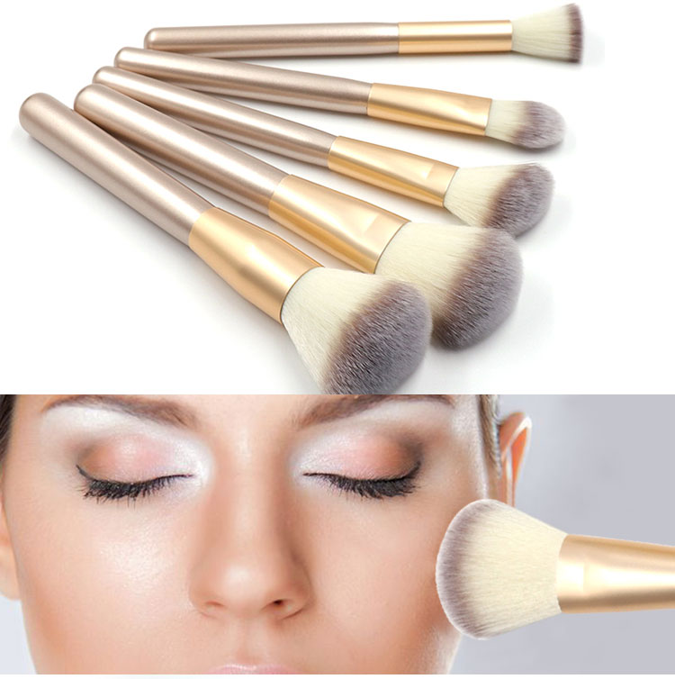 ISO 22716 18Pcs Nylon Hair Makeup Brushes Eco Friendly Painting