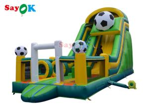 Wholesale Inflatable Slippery Slide Football Theme Kids Tarpaulin Inflatable Bounce House Slide Jumping Castle from china suppliers