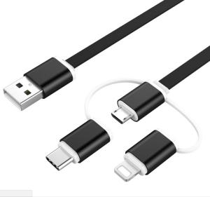 Wholesale 1m Mobile Phone Flexible USB Data Cable Ultra Thin Black Or Gold Color from china suppliers