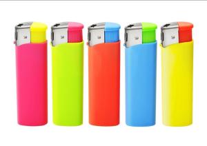 Wholesale Rubber Color Bulk Briquet Plastic Lighters Disposable Pipe Kitchen Lighters from china suppliers