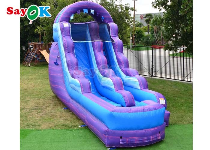 Giant Garden Games Water Inflatable Water Slide Purple Inflatable Double Slides