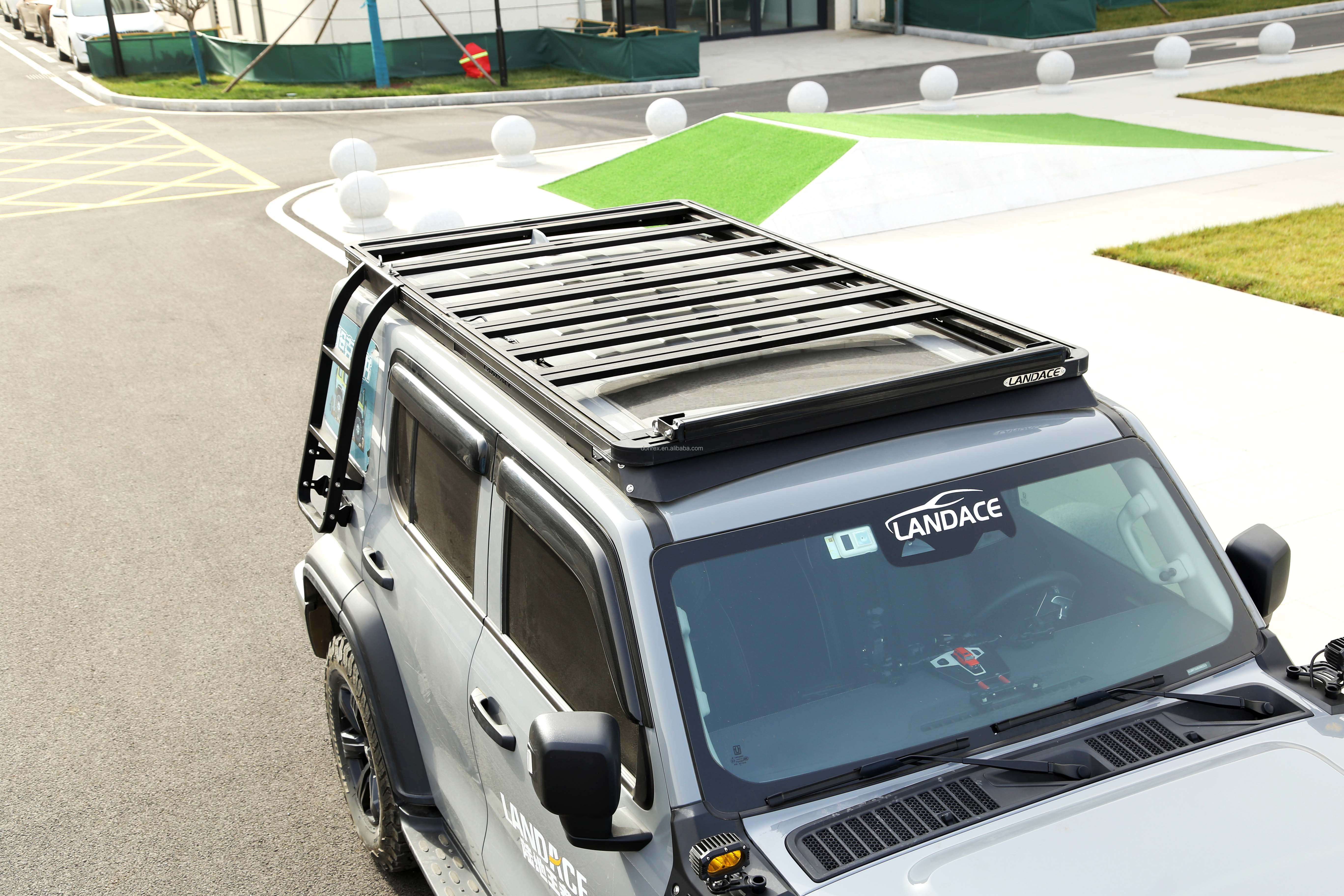 Electrophoresis Car Side Ladder Aluminum Alloy Roof Rack Side Ladder