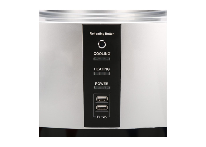 Compressor Cooling Tabletop Bottled Water Cooler Dispenser With Reheating / USB Device