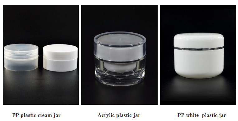 White Stackable Plastic Cosmetic Containers 4 Oz Cosmetic Jars For Setting Face Cream