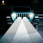 3 4 5 Inch Aluminum Dual Color Flash Luces Light Motorcycle LED Headlight