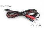 Electrode Leads Wires/Cables- 2.35mm to 2mm Pins Connectors for massager