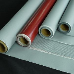 Wholesale Red Fire Resistant Silicone Coated Glass Cloth Fabric For Hvac System Duct Connector from china suppliers