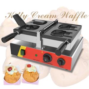 Wholesale 110v 220v AM-02CO Non Stick Pan Animal Shaped Hello Kitty Ice-cream Waffle Cone Machine from china suppliers