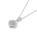 18k Gold Lab-Grown Diamond Pendant For Gift And Party , Fashion White Diamond
