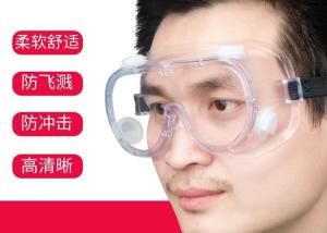 China Scratch Resistant Anti Fog Safety Glasses PC Lens Transparent Waterproof on sale