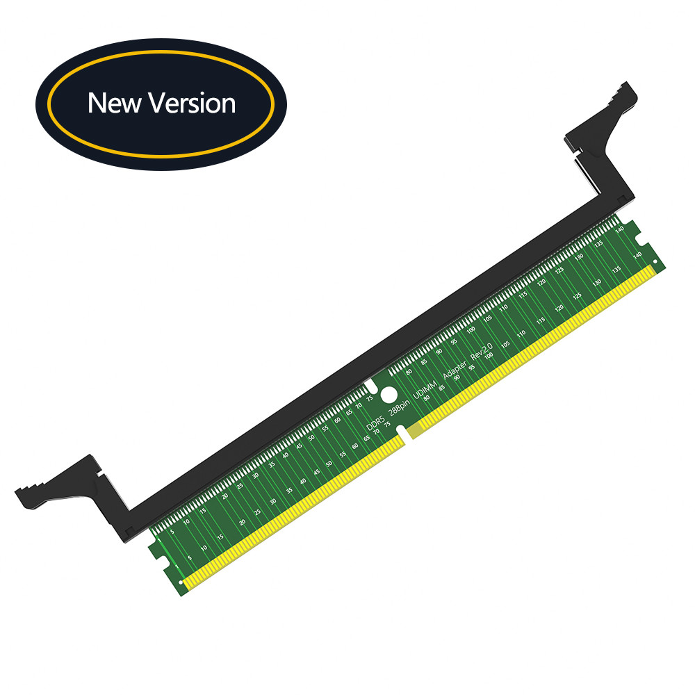 DDR5 U-DIMM 288Pin Adapter DDR5 Memory Test Memory Protection Card with Short Latch Expansion Board Card for Desktop PC Computer