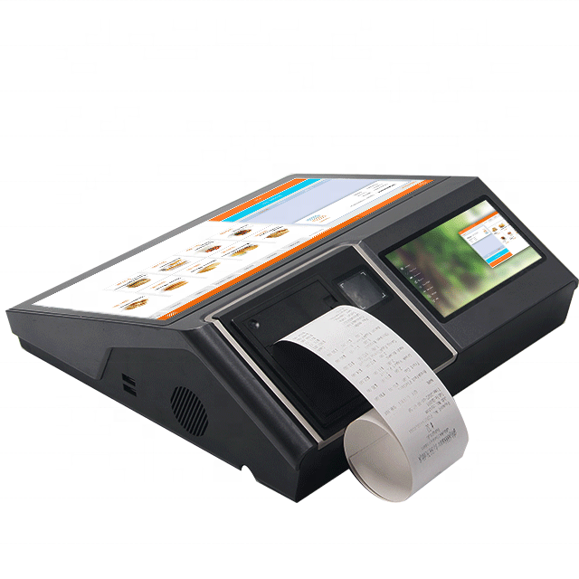11.6/12.5 inch Android POS Device With Receipt Printer And LED-8/VFD/5"HD 2nd Display
