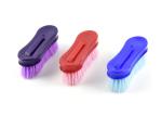 High Quality Soft PP Horse Grooming Brushes , Colorful 5 Inch Pink Horse Brushes
