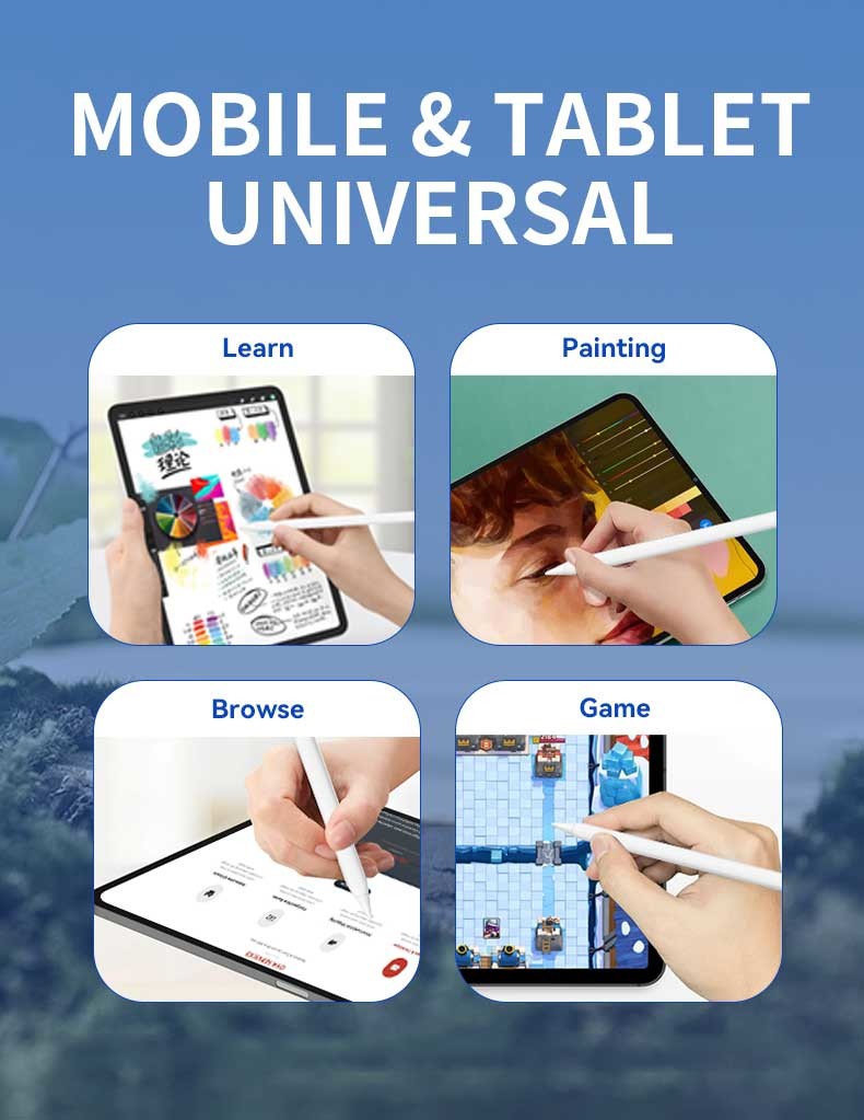 Aluminum Alloy Micro USB Charging Stylus Pen 0.2mm Accuracy For Apple Pencil Alternatives
