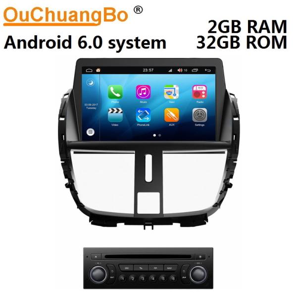 Ouchuangbo auto media stereo gps navi S200 platform android 8.0 for Peugeot 207