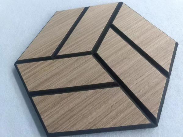 OEM ODM Sound Absorbing PET Wood Veneer Acoustic Panels Lightweight Wall Panel