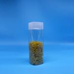 Wide Mouth 600ml Snack Food Candy Transparent Square PET Plastic Jars Flat Top