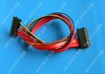 Red SATA Data Cable Slimline SATA To SATA Female / Male Adapter With Power