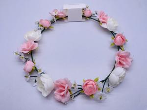 Wholesale Elastic Durable Floral Crown Headband , Portable Flower Headband Festival from china suppliers