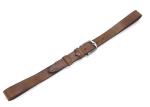 Tan Color Womens Genuine Leather Belt With Brushed Alloy Buckle / Jeans Waist