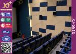 Fabric Upholstery Soft Padded Stadium Theater Seating With OEM Logo Sew On Back
