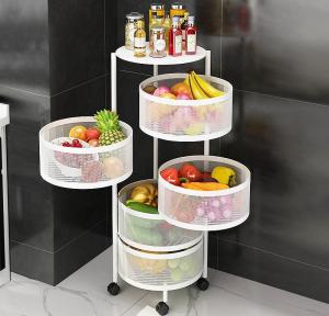 Wholesale Carbon steel Round Rotatable Multi Layer Kitchen Shelf For Fruit Vegetable from china suppliers