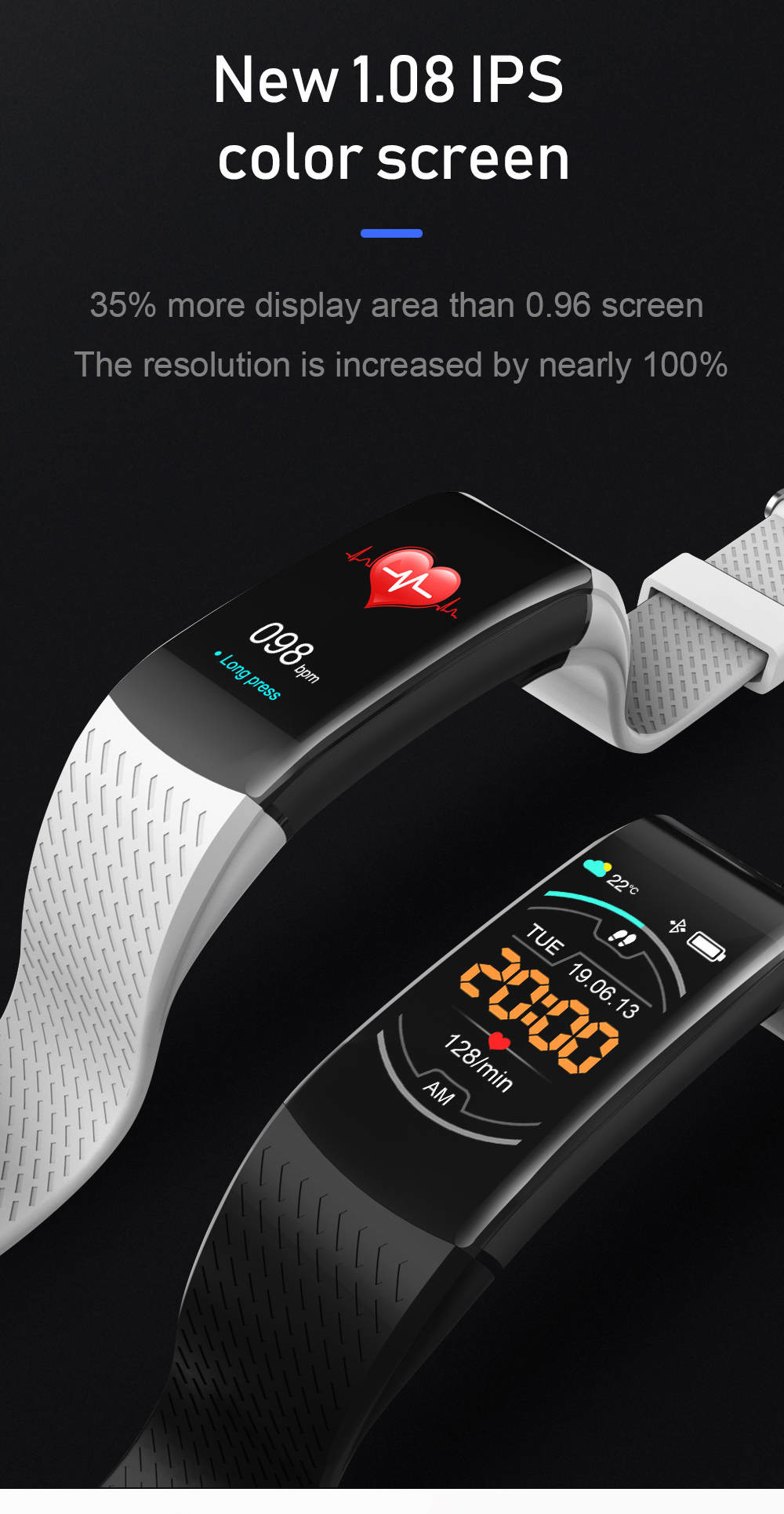 Calorie Monitoring Wristband Fitness Tracker Weather Temperature Sports Sharing