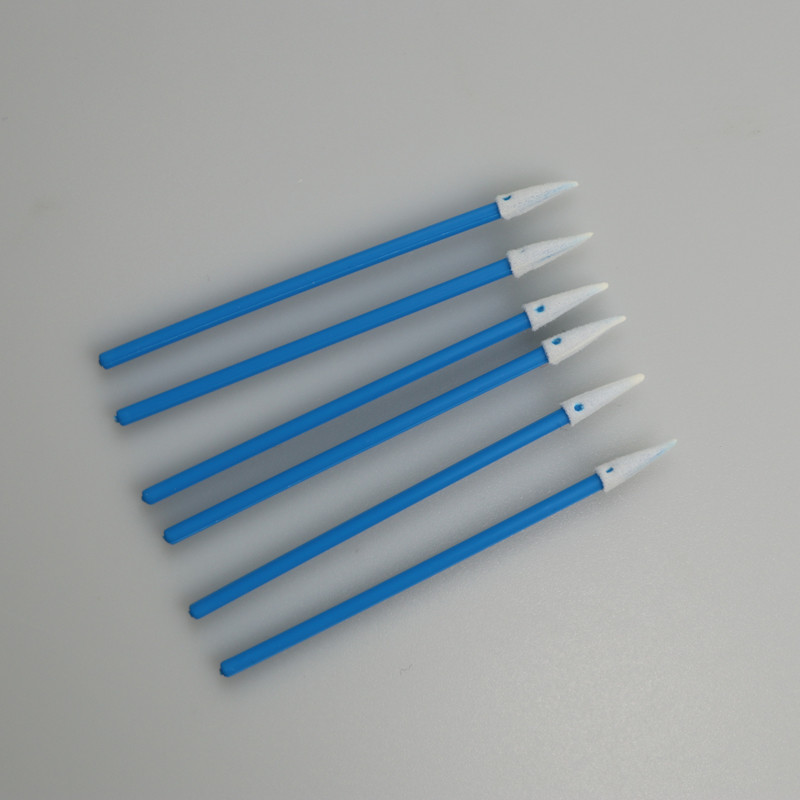 100pcs Industrial Use Red PP Stick Mini Pointed Foam Swab For Headset Cleaning