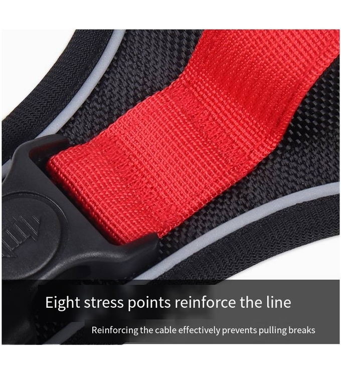 Reflective Dog Oxford Adjustable Straps Harness Vests For Safe Walking