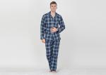 Comfortable Soft Mens Luxury Sleepwear Cotton Reverse Collar Long Sleeve Shirt