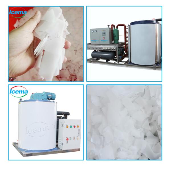 Air Cooling / Water Cooling Flake Ice Maker Machine 1 Ton 2 Ton Ice Machine