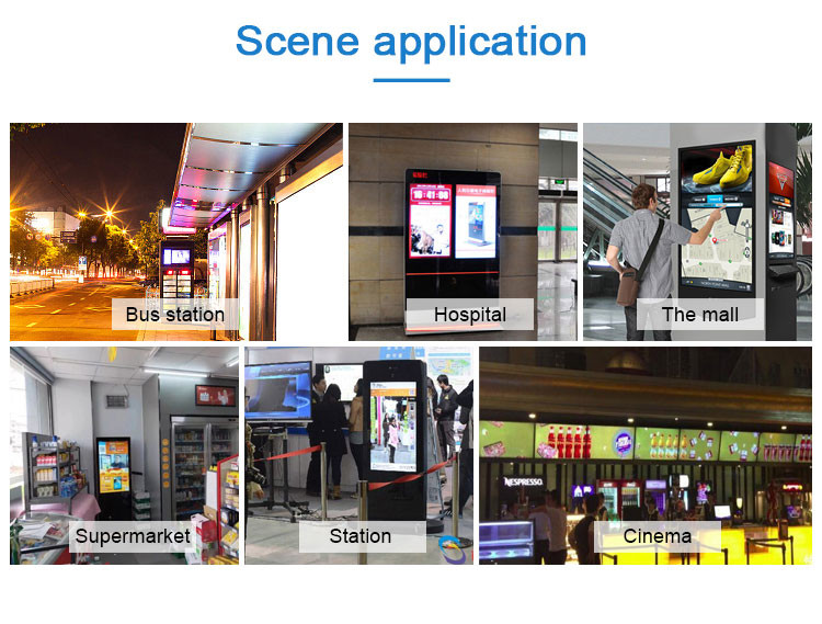 10 Points IR Touch Digital Signage Interactive Displays 65 Inch For Shopping Mall
